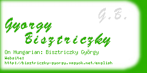 gyorgy bisztriczky business card